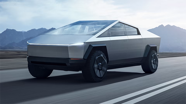 Rendering of a Tesla Cybertruck