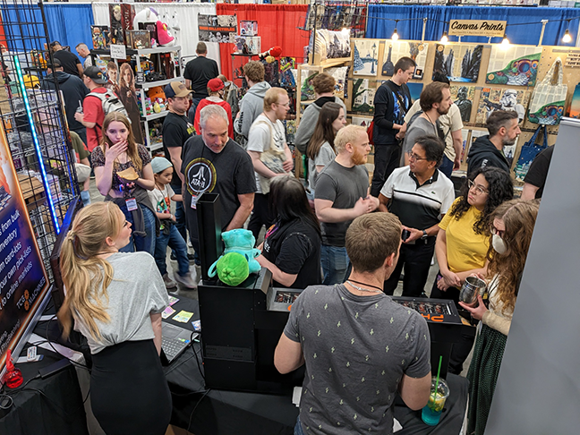 The TCG Machines Team exhibiting at the Calgary Expo